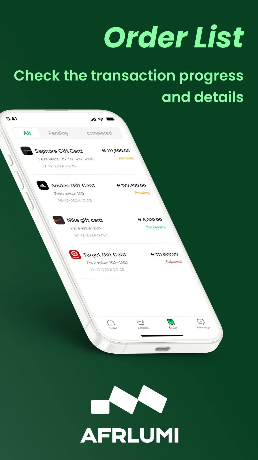 AfrLumi: Gift Cards App screenshot